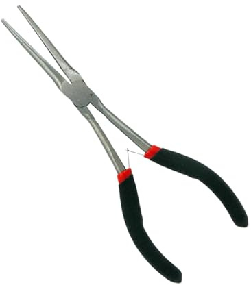 Long Reach Pliers Long Nose Pliers | Right Angle Jewelry Pliers - 6 Inch Tapered Nose Pliers Precision Jewelry Making Pliers Professional Spring Pliers for Clamping