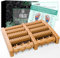 Fussmassageroller Holz,Fußmassagegerät mit Fußreflexzonenkarte,Massage Roller für Fußmassage,Massagegerät für Füße,Fußroller Holzroller,Foot Massager für Zuhause & Büro,Fußmassage Fersensporn