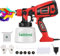 Huanyu Spruzzatore elettrico 850W Pistola per verniciatura a spruzzo elettrica con contenitore da 1400ml Pistola a spruzzo potente con 5 ugelli Pistola a spruzzo regolabile (Rosso)