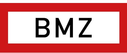 Retter.Shop 1x Aufkleber Brandmeldezentrale BMZ - Stark haftender Aufkleber | aus 85 µ polymer kalandrierter Vinylfolie | Größe 297x108mm