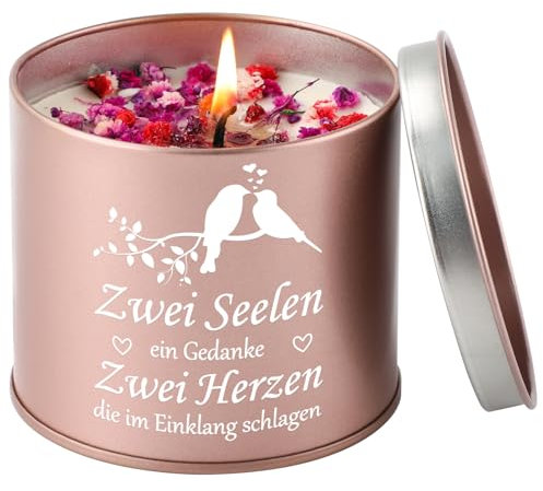 PRSTENLY Hochzeitsgeschenke für Brautpaar, Hochzeitsgeschenk für Paare 9OZ Kerze Geschenke, Partner und Pärchen Geschenke für Frauen und Männer für Valentinstag Jahrestag Geschenk für Sie und Ihn