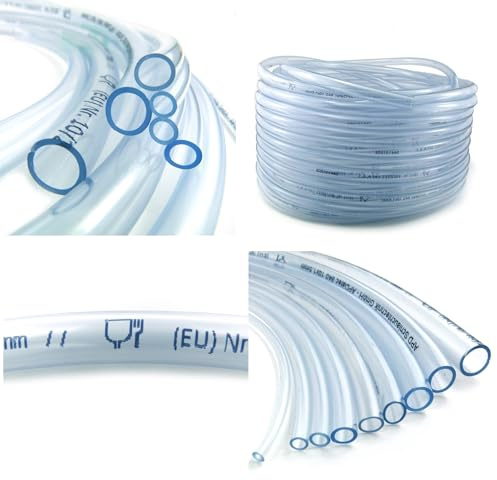 PVC Schlauch 6x8 mm Innen 6 Außen 8 transparent lebensmittelecht – 2m | Aquariumschlauch, Wasserschlauch, Luftschlauch, für Wasser, Luft und Lebensmittel