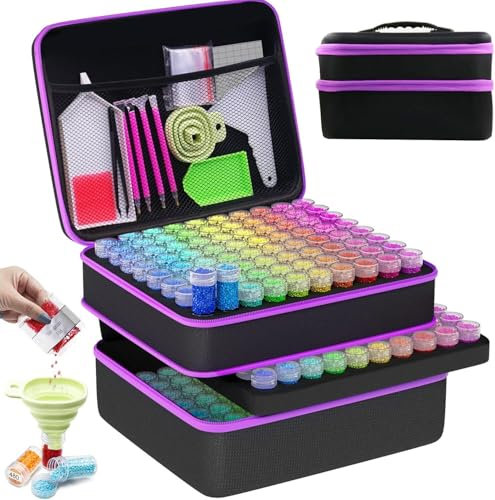 GAMEDEALER GD BUY AND SELL YOUR MEDIA Aufbewahrungsbox, Diamond Painting Koffer 240 Boxen, 5D Diamond Painting Zubehör Boxen