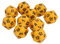 10 pezzi set di dadi poliedrici, dadi a 20 lati per giochi D&D, RPG e da tavolo da a più lati di plastica leggeri per giocare ruolo, insegnamento matematica, giochi (Giallo)