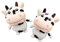 PRETYZOOM 2 Piezas Muñeca Vaca Juguetes De Vaca Lechera Mini Juguetes De Peluche Lindo Llavero De Vaca Juguete De Animales Llavero De Peluche De Vaca Accesorios Colgantes Beige Metal