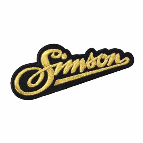Aufnäher Simson in Gold gestickt auch zum bügeln patch stickerei 2 Takt Power
