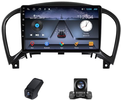 10 inch QLED Android 13 Car per Nissan Juke 2010-2014 Schermo 4G LTE Senza fili CarPlay Android Auto 4GLTE 5GWiFi GPS compatibile Bluetooth5.0 DSP RDS FM AM Backup Camera(NF-1)
