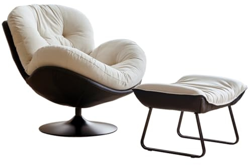 KIBONCY Retro-Sitzsack, Balkonstuhl, geeignet for Liegen oder Schlafen, Einzel-Sofasessel fürs Schlafzimmer, Designer-Freizeitsessel in Eierschalenoptik(Black,2)