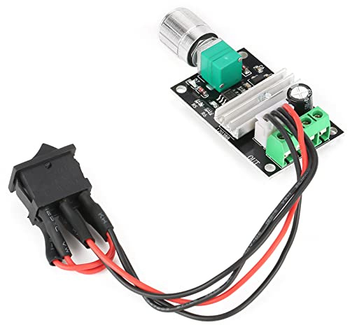 Aumotop Drehzahlregler für Gleichstrommotoren, Hochwertiger Umkehrbarer Regler mit Schalter für Heimwerker/Handwerker