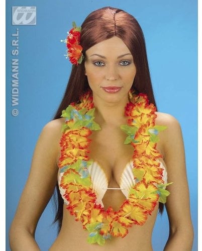 Aloha Hawaiian Leis Fabric Accessory for Tropical Hawiian Fancy Dress