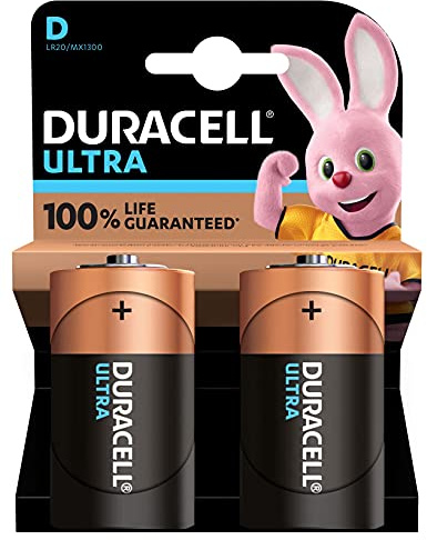 Duracell Ultra D Batteries Pack of 2
