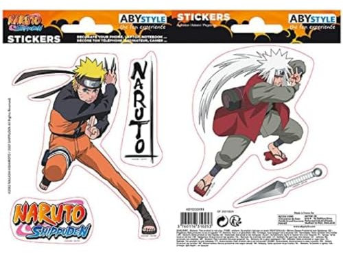 ABYSTYLE - NARUTO SHP - Stickers - 16x11cm - Naruto/Jiraiya