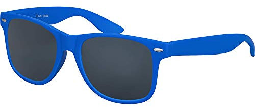 Balinco Sonnenbrille UV400 CAT 3 CE Rubber - mit Federscharnier für Damen & Herren (blau - smoke)