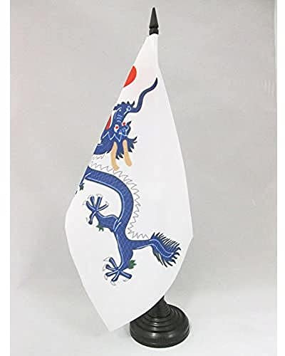 AZ FLAG - Tischflagge China Qing-Dynastie 1889-21x14 cm - Chinesischer Drache Tischfahne 14 x 21 Cm - Flaggen