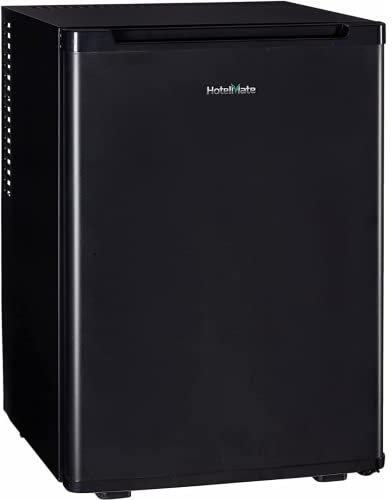 PKM Minibar-Kühlschrank MC40A+ HotelMate | Ideal für kleine Küche, Büro, Schlafzimmer, Hotels | Nutzinhalt 34L | Höhe 56cm | 96kWh | Sehr leise 22dB | schwarz