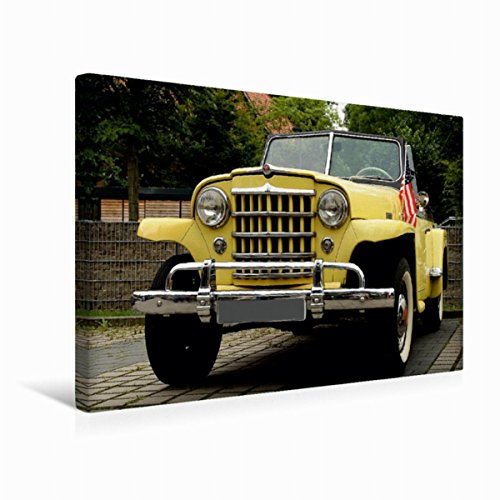 Premium Textil-Leinwand 45 x 30 cm Quer-Format Jeep WH | Wandbild, HD-Bild auf Keilrahmen, Fertigbild auf hochwertigem Vlies, Leinwanddruck von Anja Bagunk