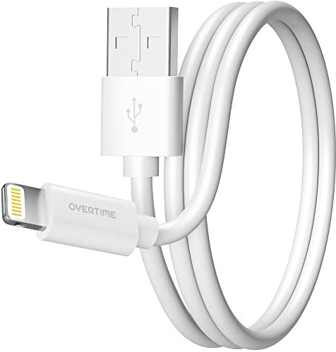 Overtime iPhone Charger Cable 4 Foot, Apple MFi Certified USB to Lightning Cable, 4ft USB Cord for iPhone 13/12/11/Pro/Max/Mini/SE/XR/XS/X/8/7/Plus/6/6S, iPad/iPad Air 2/Mini
