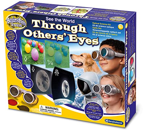 Brainstorm Toys See The World Through Others' Eyes – Kids Optical Science Kit for Exploring Vision and Optics, Interactive STEM Learning Toy