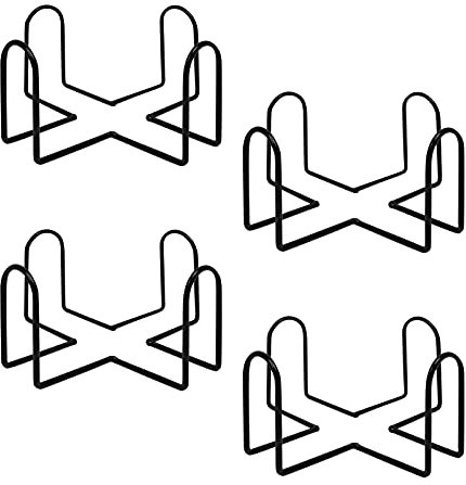Lot de 4 supports de dessous de verre en métal pour décoration d'étagère en fer forgé