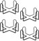 Lot de 4 supports de dessous de verre en métal pour décoration d'étagère en fer forgé