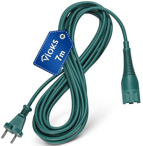 VIOKS Anschlusskabel 7 m Ersatz für Vorwerk Staubsauger Kabel - Stromkabel Netzkabel für Staubsauger Vorwerk VK 130 VK 131 - Vorwerk Ersatzteile