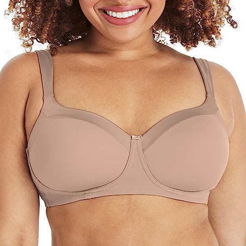 PLAYTEX Womens Secrets Shapes & Supports Full-Figure Wirefree 4824 Balconette Bra, Evening Blush, 38DD US