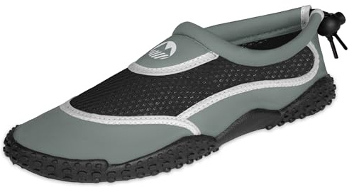 Lakeland Active Herren Eden Aquasport Wasserschuhe Wild Schwimmen Paddleboard Strand Meer Surf Urlaub Kajak, Grau Schwarz Weiß, 39 1/3 EU