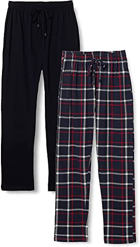 FM London 2er-Pack Pyjama für Herren - Leichte Herren-Pyjamahose, Loungewear und Nachtwäsche