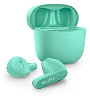 Philips TAT2236GR/00 Auriculares inalámbricos, Auriculares intrauditivos, Estuche de Carga, Resistente a Salpicaduras y Sudor, Bluetooth, 18 Horas de reproducción, micrófono Integrado, Verde