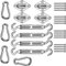 LATRAT M5 Kit de Fixation Voile d'ombrage, Pare-Soleil carré et rectangulaire Murale et poteaux,Solide résiste Vent Violent, 28 pièces