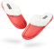 Dunlop Ciabatte Donna Calde Invernali Pantofole Pelose da Casa (38, Rosso Scarlatto, numeric_38)