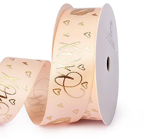 Geschenkband Ribbon Band Schleifenband Bänder Zum Basteln Band Geburtstagsgeschenk Geschenkbox Verpackung Ribbon Band Kuchen English Weave Joked Zucker Box Armband Dekoration Band-Xoxo (Kiss Hug)