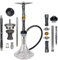 ShishaMe Secret - Juego completo de cachimba epoxi de acero inoxidable con sistema especial de descarga, incluye manguera de 150 cm con boquilla de epoxi y muchos accesorios