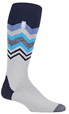 HEAT HOLDERS SOCKSHOP Herren 1.0 TOG Slalom Abenteuer Ultra Lite Skisocken Packung 1 Grau Zickzack 39-45