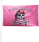 Drapeau Pirates Princesse - 1 drapeau de pirate avec bandana rose pour balcon, drapeau pirates pour jardin, plage et bateau pirate flag - 90x150