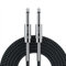Cable de audio estéreo de 6,35mm a 6,35mm 10M, FIBBR recto de 1/4 TRS audio guitarra macho jack instrumento de plomo con nailon trenzado para guitarra eléctrica, amplificador, mezclador, altavoz