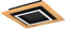 EGLO LED a soffitto Tirrenara, lampada quadrato dimmerabile con telecomando, FSC100HB, luce a soffitto in legno, metallo in nero e plastica in bianco, illuminazione bianco caldo – freddo