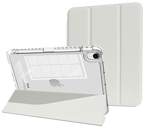 MYGROO Étui Fin pour iPad Air 11 2024, iPad Air 5e génération 2022 avec Porte-Crayon, étui Intelligent Fin avec Coque Transparente pour iPad Air 5 de 10,9