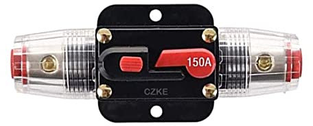 BUDAY DC 12 V 24 V Auto-Batterie-Ladegerät Leitungsschutzschalter In-Line mit manuellen Reset-Schaltern Auto 100 A