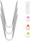 HOTUT Edelstahl Rundstricknadeln,3PCS Metall Rundstricknadeln 23 cm mit 3 Handnähnadel und 3 Nähen Stricken Locking Stitch,Rundstricknadel für Socken,Ärmel und Handschuhe-4.5cm