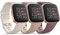 Mugust für Fitbit Versa 2 Armband/Fitbit Versa Armband Damen Herren, Weiches Sport Ersatz Armband Kompatibel mit Fitbit Versa 2/Fitbit Versa/Versa Lite(S,Mondweiß/Rauchlila/Milchtee)