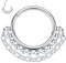 AROWRO Septum Clicker Daith Conch Smiley Orbital Helix Piercing Schmuck Kette 16G Nasen Ringe 8mm Hoops Silber