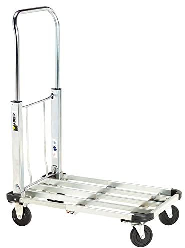 Faltbare Schubkarre aus Aluminium/Stahl mit ausziehbarer Plattform