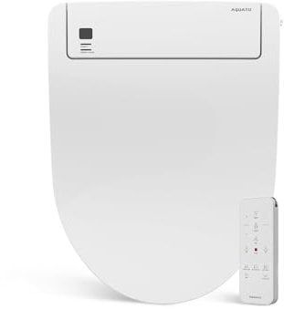 AQUATIZ Smart Bidet Toilet Seat,Electric Bidet Attachment for Existing Toilet with Warm Water,Dryer,Heated Seat,Elongated