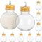 VOSAREA 10 Stück Weihnachts-Schnapskugeln Leer Durchsichtig Befüllbar Christbaumschmuck Schnapskugeln Kunststoffflaschen In Glühbirnenform Für Weihnachtsfeiertage Party 250 Ml/Gold
