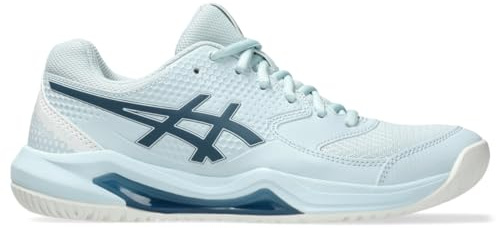 ASICS Women's Gel-Dedicate 8 Pickleball, Cool Grey/Vintage Indigo, 9
