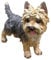 ZHEHUA Yorkshire Terrier Statue – Handbemalte Hundeskulptur aus Kunstharz, mehrfarbig, wetterfest, für den Außenbereich, realistische Yorkie-Statue für Terrasse, Rasen oder Heimdekoration
