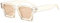 JCTAIFOO Lunettes de soleil rectangulaires vintage pour homme et femme - Rétro - Rectangulaire - Grande monture épaisse, champagne