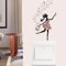 Generic Wandtattoo Aufkleber Fee Prinzessin Kinderzimmer (Schmetterlinge) - Vinyl - Schwarz, Pink, Lila - Schmetterlinge - Indoor - Wandtattoo