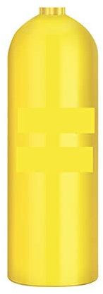 Bouteille de plongée 4 Litres X7000 Plongée Équipement De Plongée Sous-marine Plongée Sous-marine Respirateur Branchie Bouteille D'oxygène De Rechange Ultra-haute stabilité(4L cylinder (Yellow))